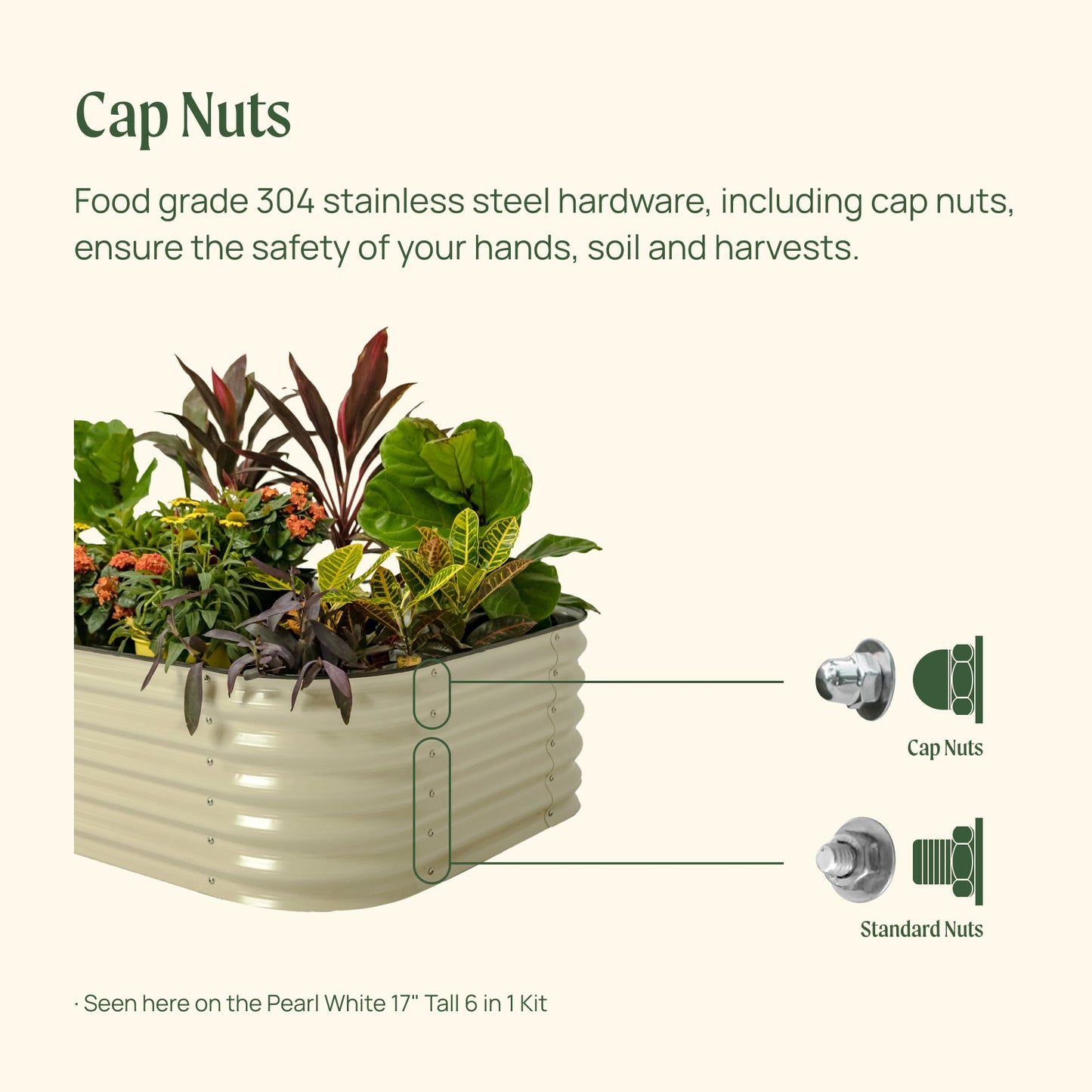 17" Tall 10 In 1 Jumbo Modular Metal Raised Garden Bed Kit.