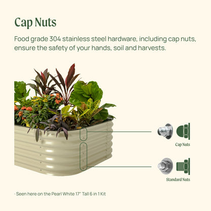 17" Tall 6 In 1 Medium Modular Metal Raised Garden Bed Kit.
