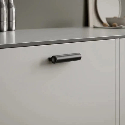 Matte Black "Lucente" Tubular Drawer Pulls