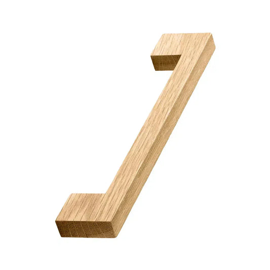 Lacquered Oak Wood "Urban" U-Shaped Drawer Pulls