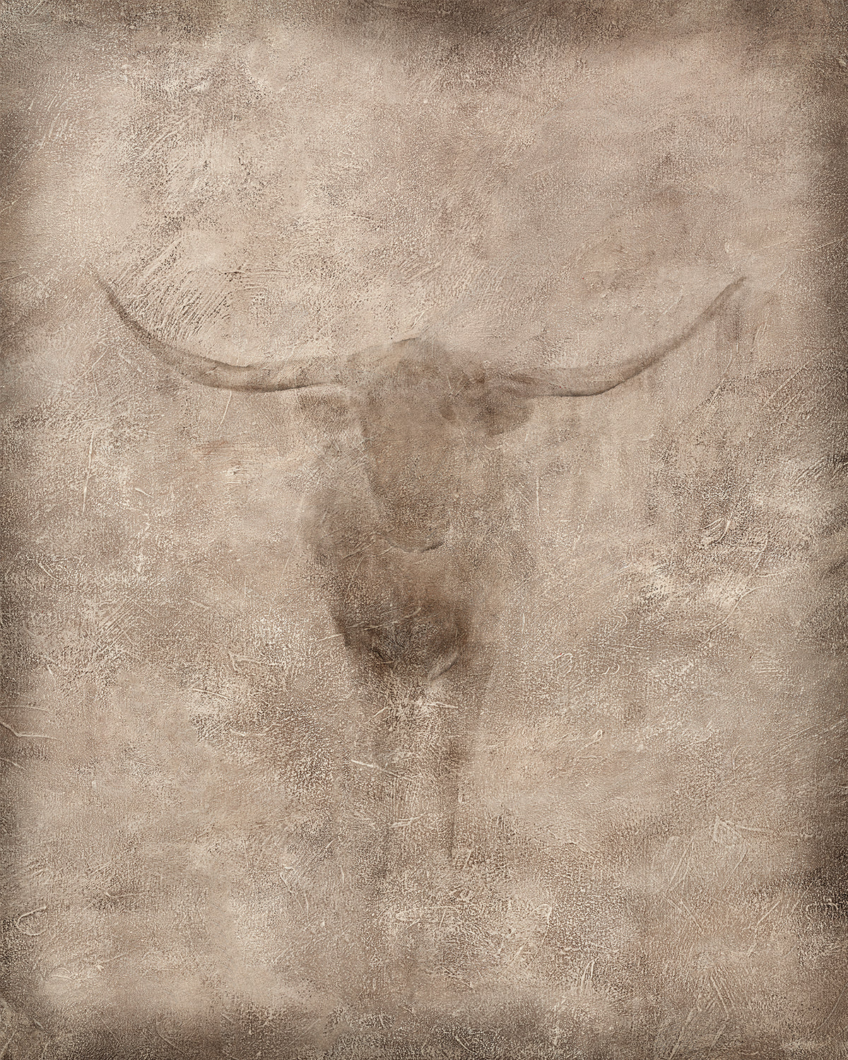 Animal Fresco, Longhorn gallery wrap canvas