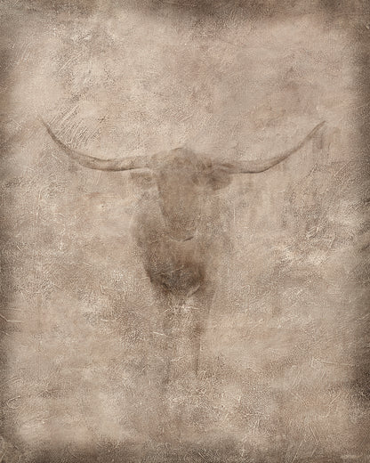 Animal Fresco, Longhorn gallery wrap canvas