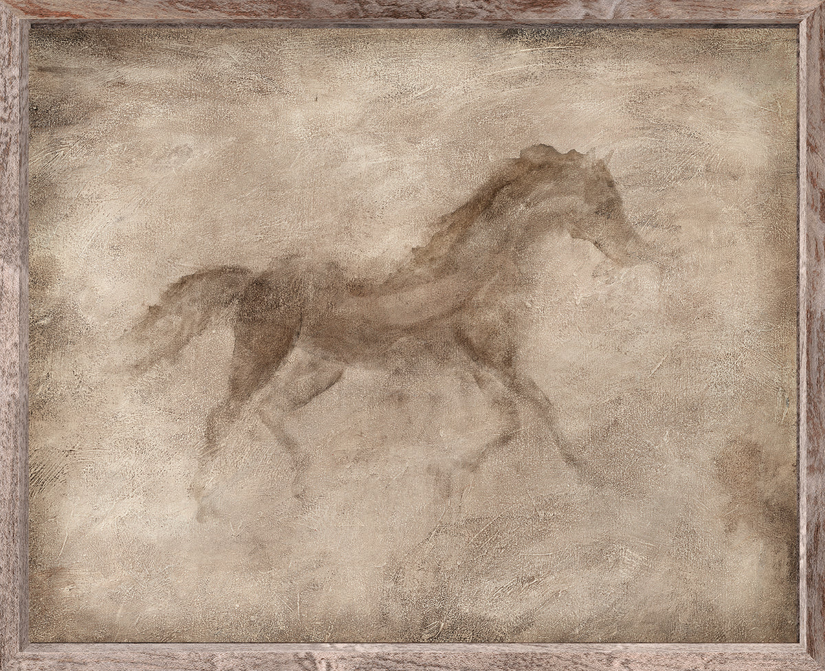 Animal Fresco, Horse framed canvas