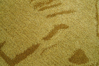 Hand Tufted 2x3 Animal Camel Wool Area Rug.