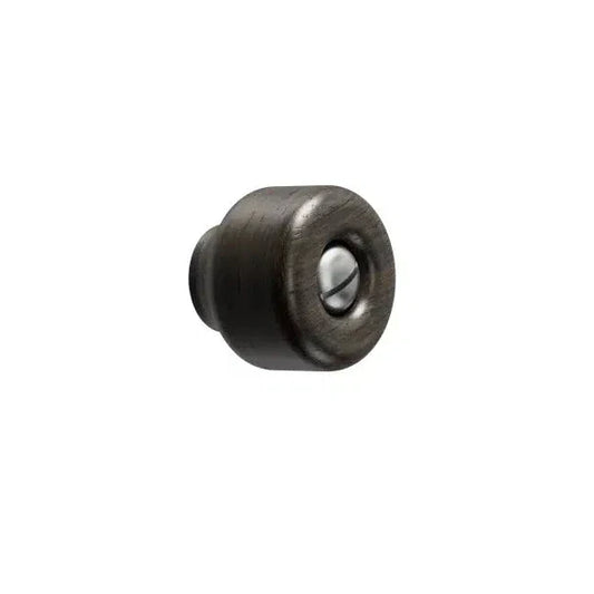 Round Wood "Nola" Dark Brown Cabinet Knob.
