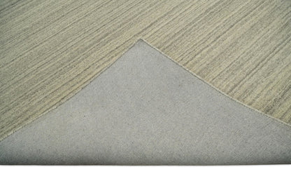 Custom Made Hand Tufted Solid Shaded Brown, Beige and Gray Area Rug.