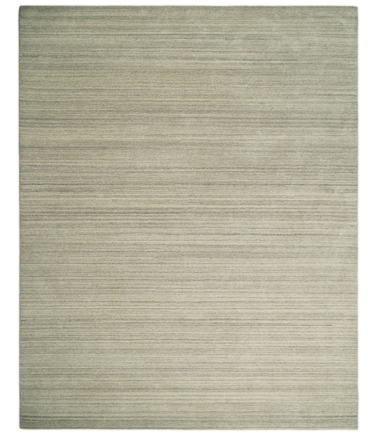 Custom Made Hand Tufted Solid Shaded Brown, Beige and Gray Area Rug.