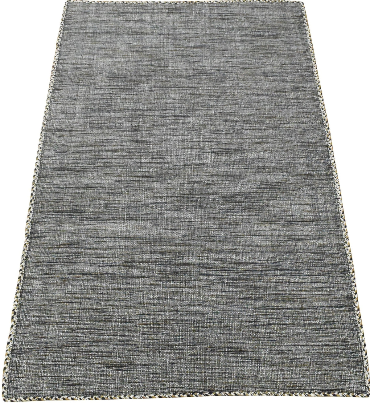 Hand Woven Gray Modern Style Wool Area Rug.