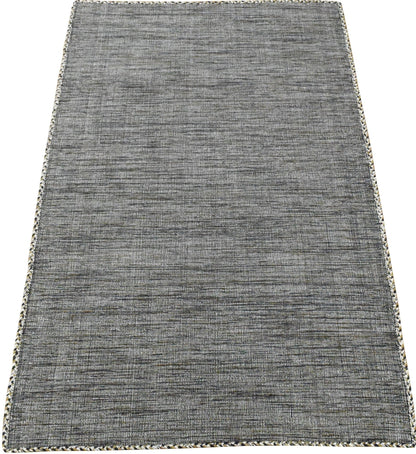 Hand Woven Gray Modern Style Wool Area Rug.