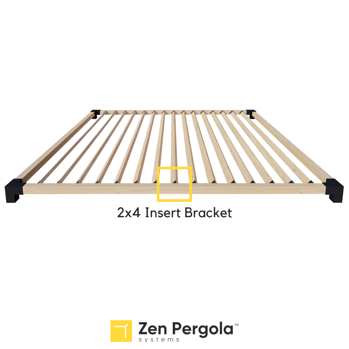 Pergola Insert Bracket (for 2x4 Wood Slats).