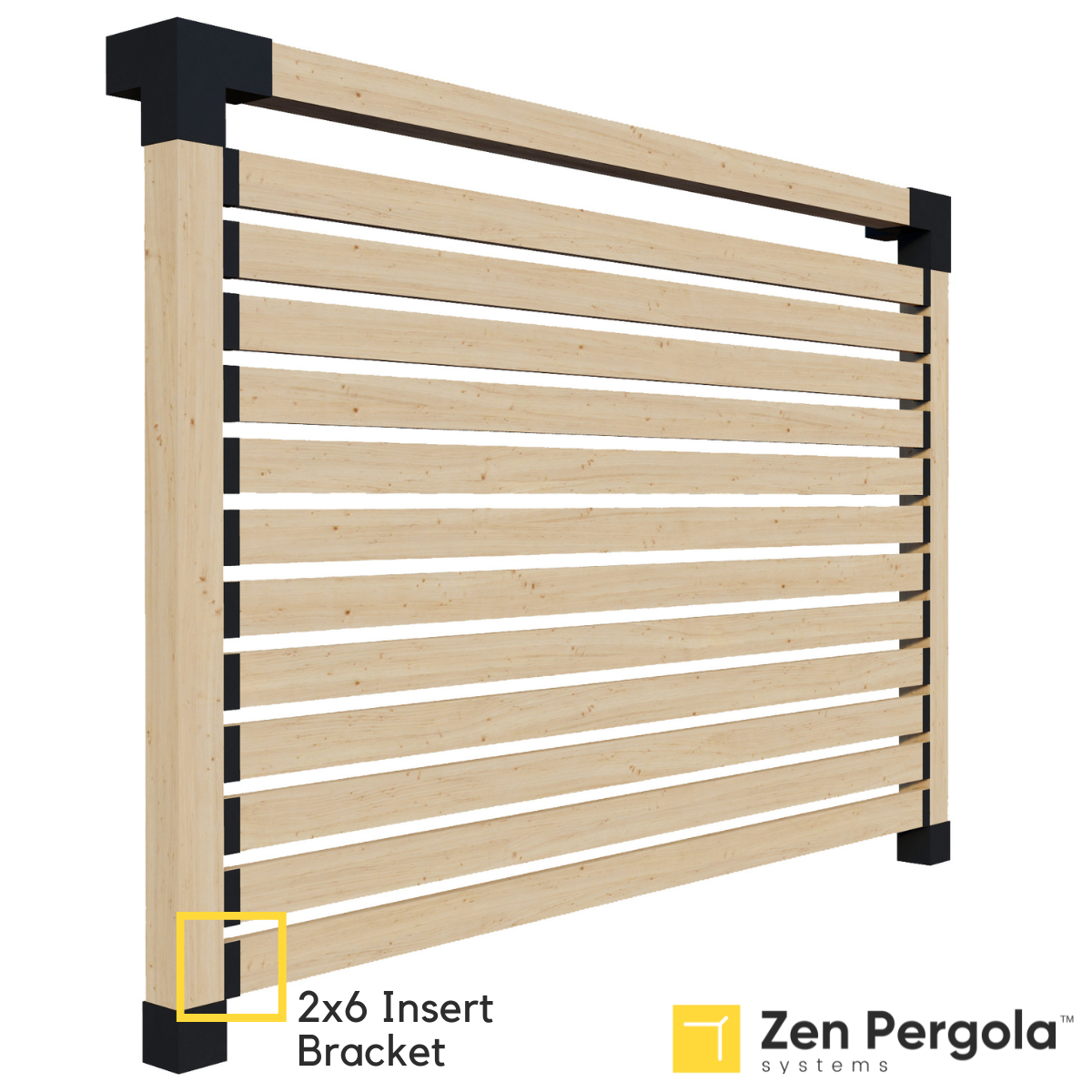 Pergola Insert Bracket (for 2x6 Wood Slats).