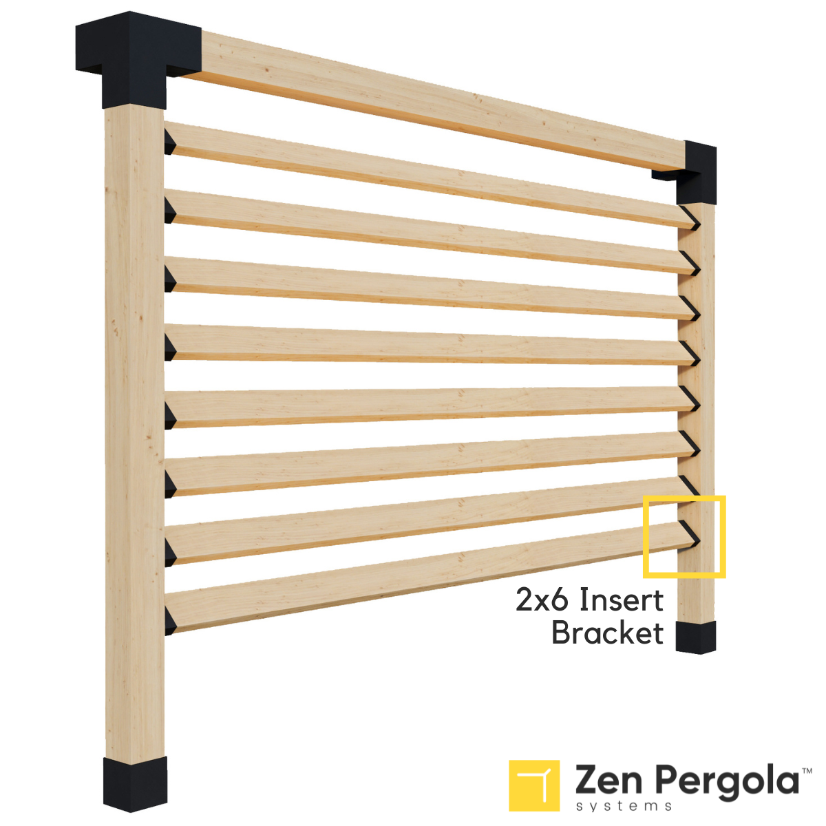 Pergola Insert Bracket (for 2x6 Wood Slats).