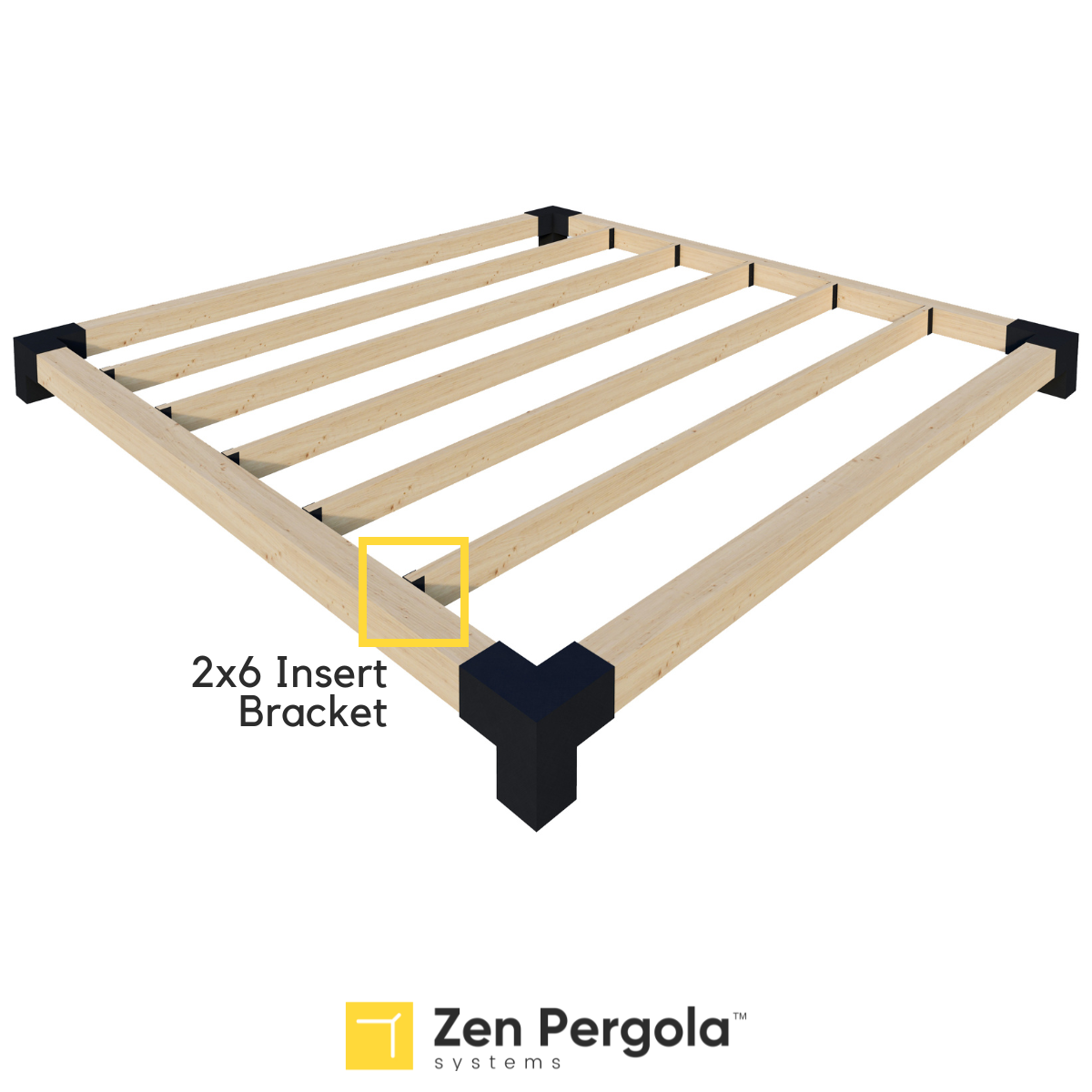 Pergola Insert Bracket (for 2x6 Wood Slats).
