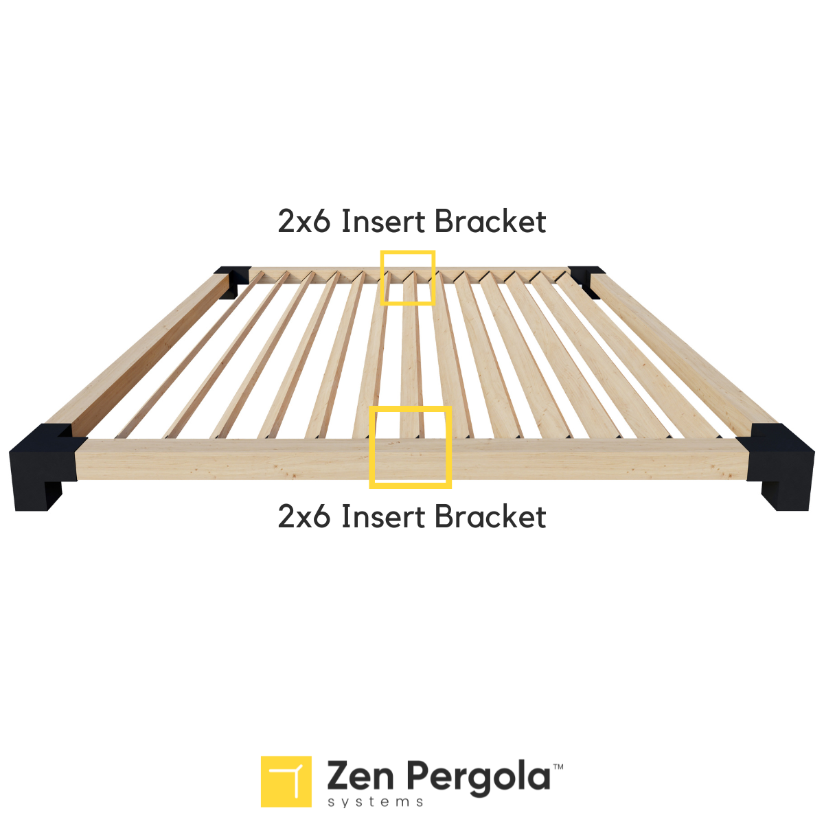 Pergola Insert Bracket (for 2x6 Wood Slats).