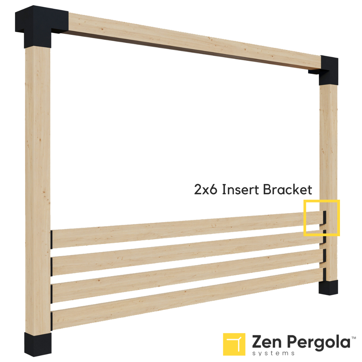 Pergola Insert Bracket (for 2x6 Wood Slats).