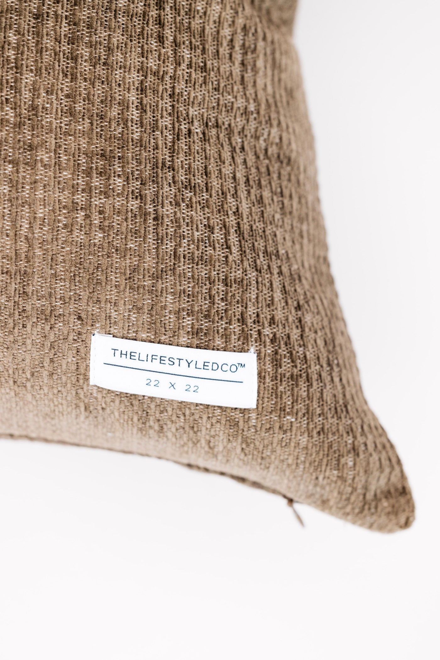 Tobias Chenille Houndstooth Pillow - Olive - 2 Sizes