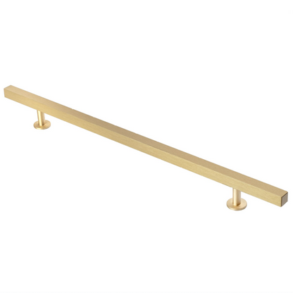 Lew's Square Bar Cabinet Knobs and Handles in Brushed Brass.