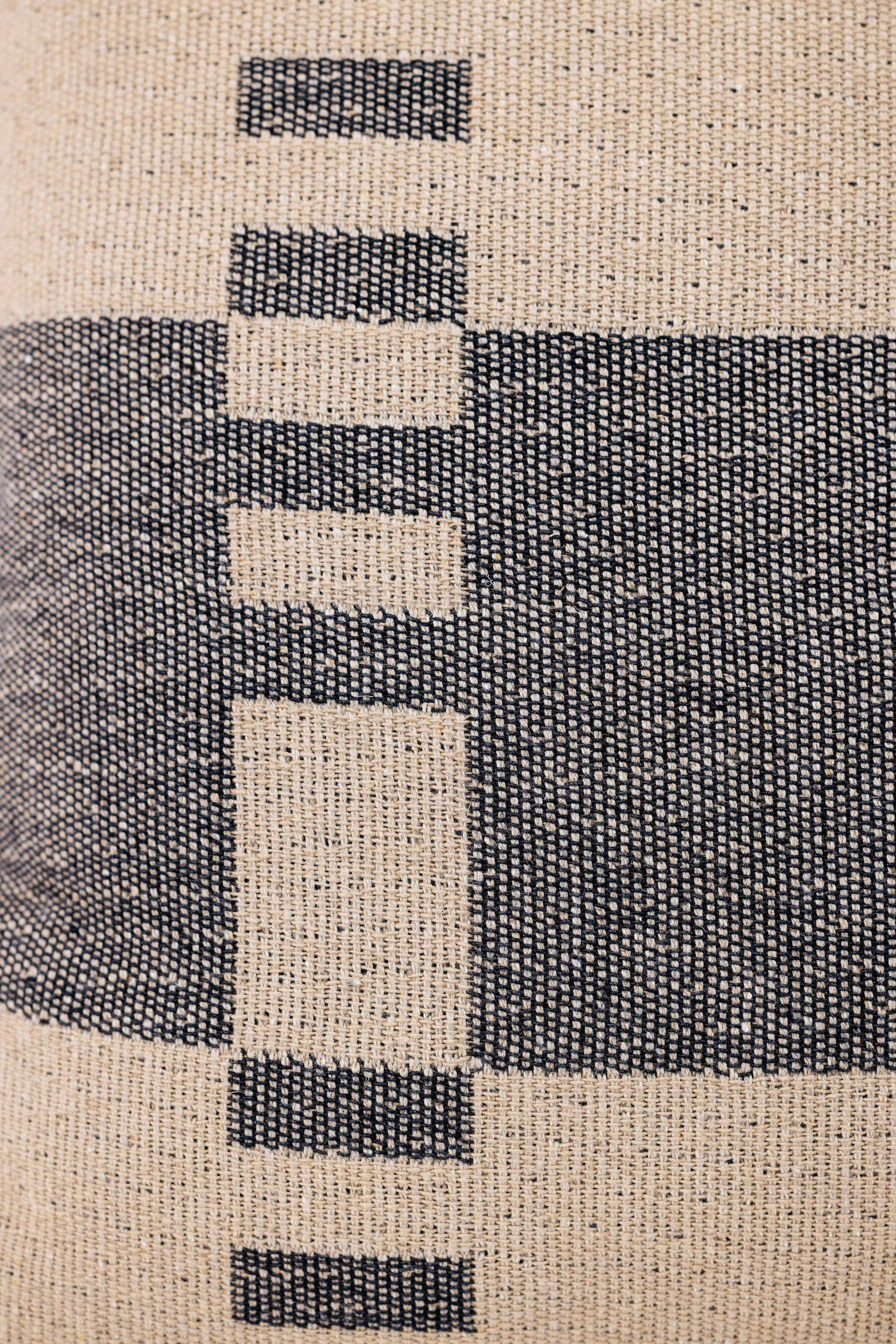 Proper Stripe Pillow - Black + Tan - 2 Sizes