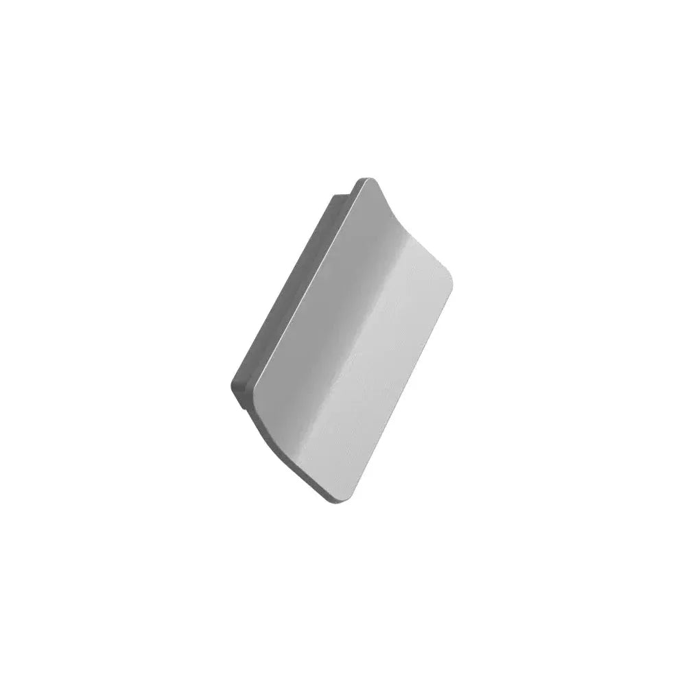 Satin Steel "Leaf" Tab Drawer Pulls.