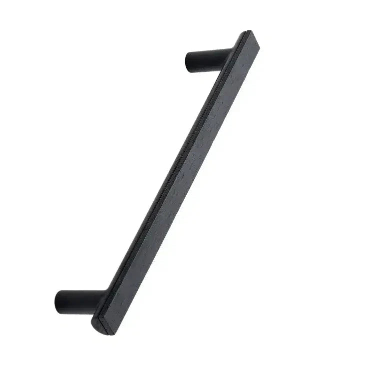 Black and Wood "Bis" Cabinet Knob and Drawer Handle