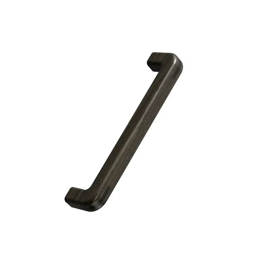 Dark Brown Wood "Tenon" U-Shaped Drawer Pulls.