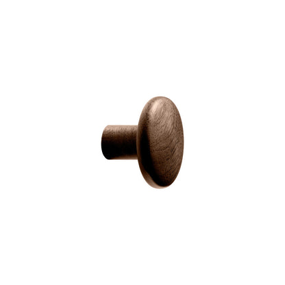 Walnut Lacquered Wood "Brutus" Cabinet Knob and Drawer Pulls.