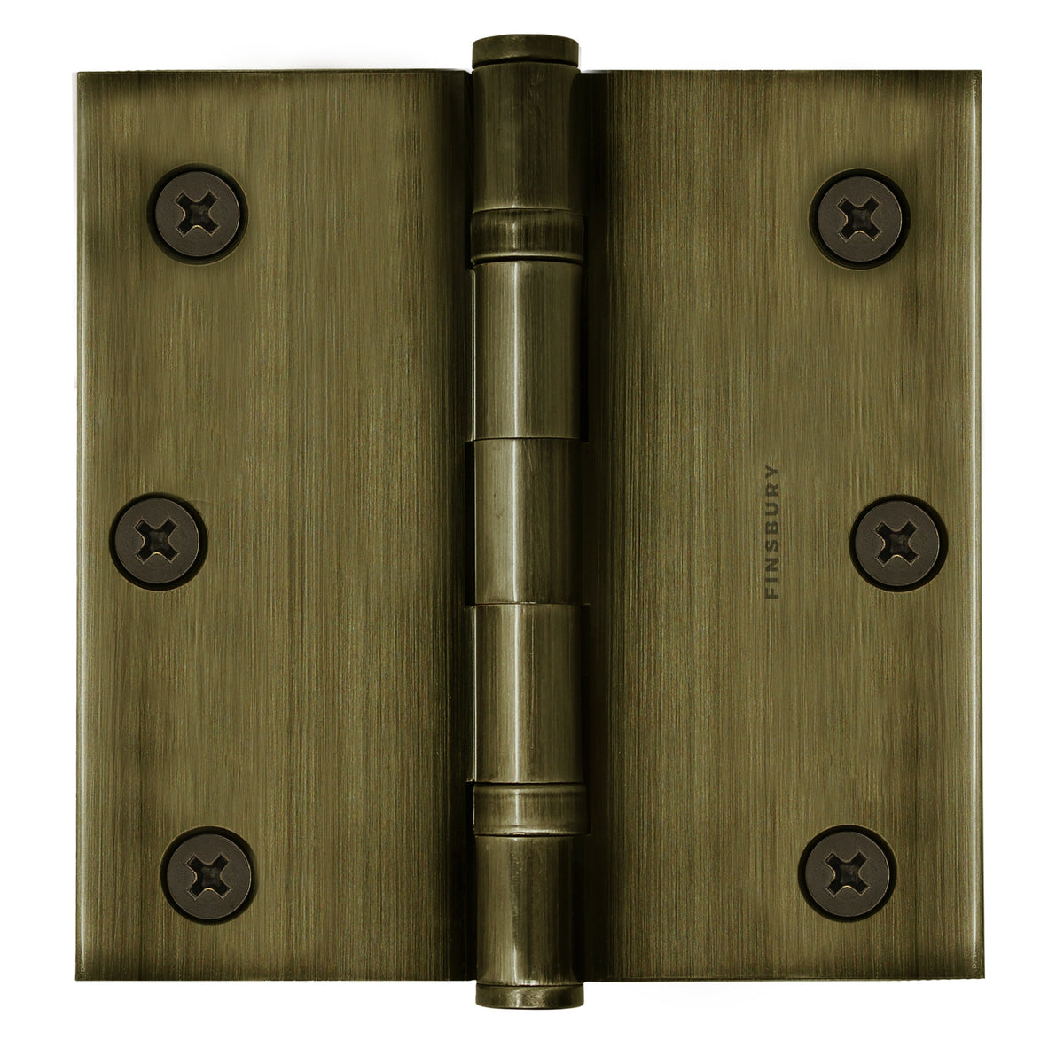 3x3 Inch Solid Brass Ball Bearing Door Hinge - Antique Brass.