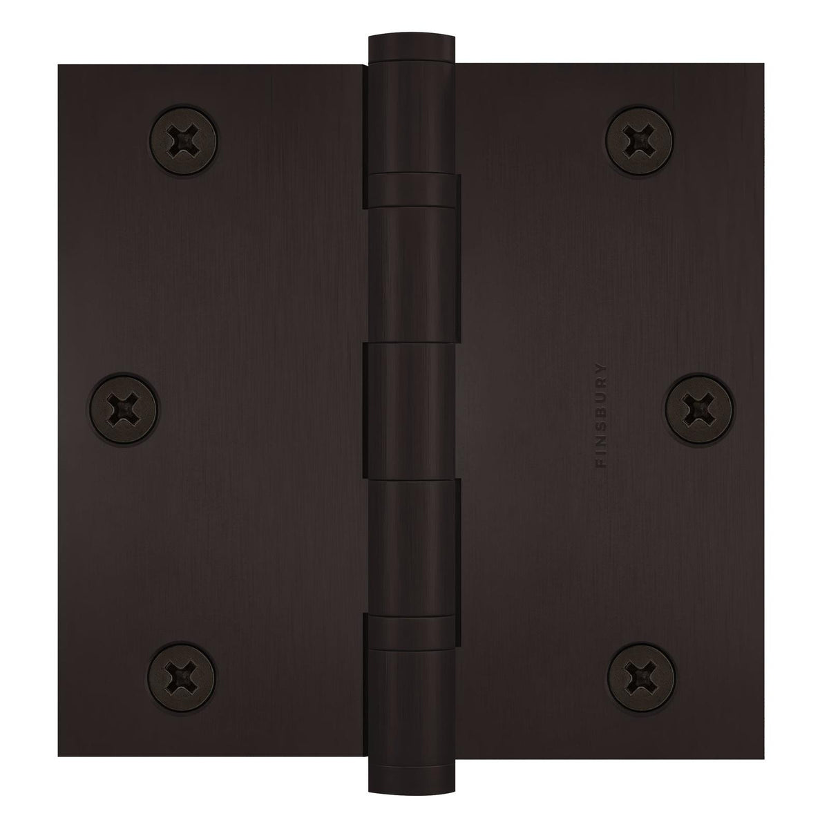 3.5 x 3.5 Inch Solid Brass Ball Bearing Door Hinge - Oil-Rubbed Bronze.