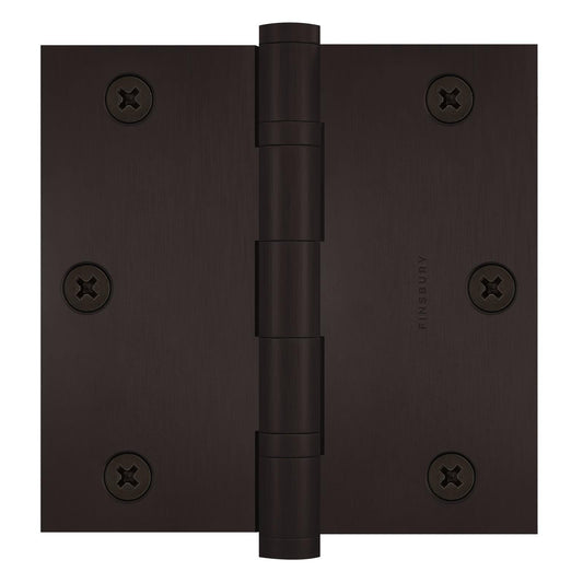 3x3 Inch Solid Brass Ball Bearing Door Hinge - Oil-Rubbed Bronze.