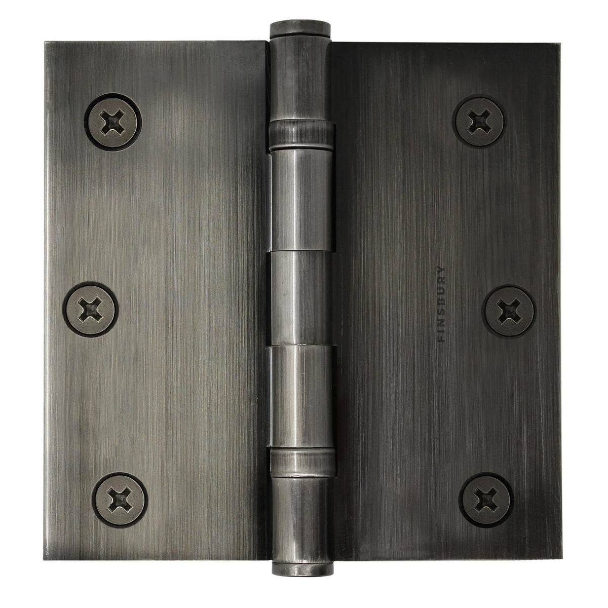 3.5 x 3.5 Inch Solid Brass Ball Bearing Door Hinge - Pewter.