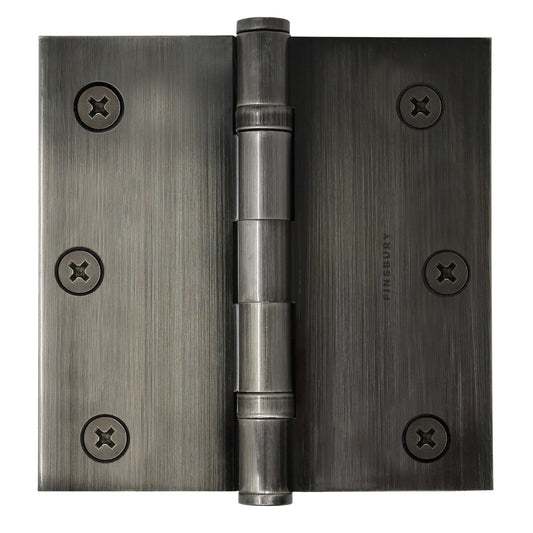 3x3 Inch Solid Brass Ball Bearing Door Hinge - Pewter.