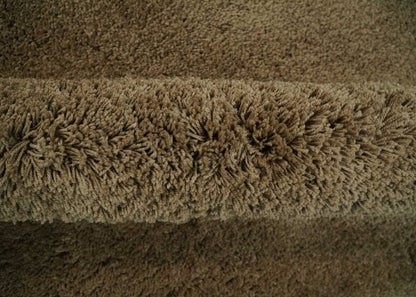 3x5, 4X6 and 5x7 Hand Woven Shag Olive Art Silk Soft Viscose Area Rug.