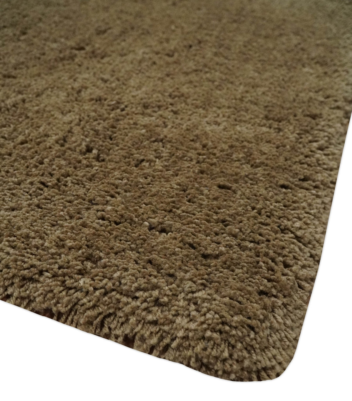 3x5, 4X6 and 5x7 Hand Woven Shag Olive Art Silk Soft Viscose Area Rug.