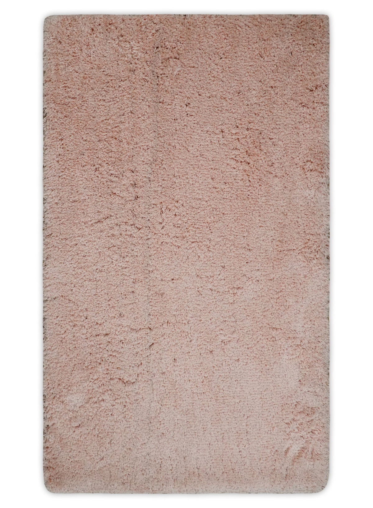Solid Plush and Soft 3x5, 4x6 and 5x7 Hand Woven Shag Peach Area Rug | SHAG11.