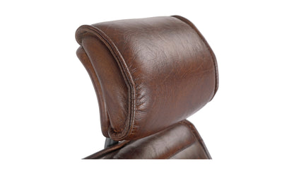 Executive Office Chair Dark Brown Leather