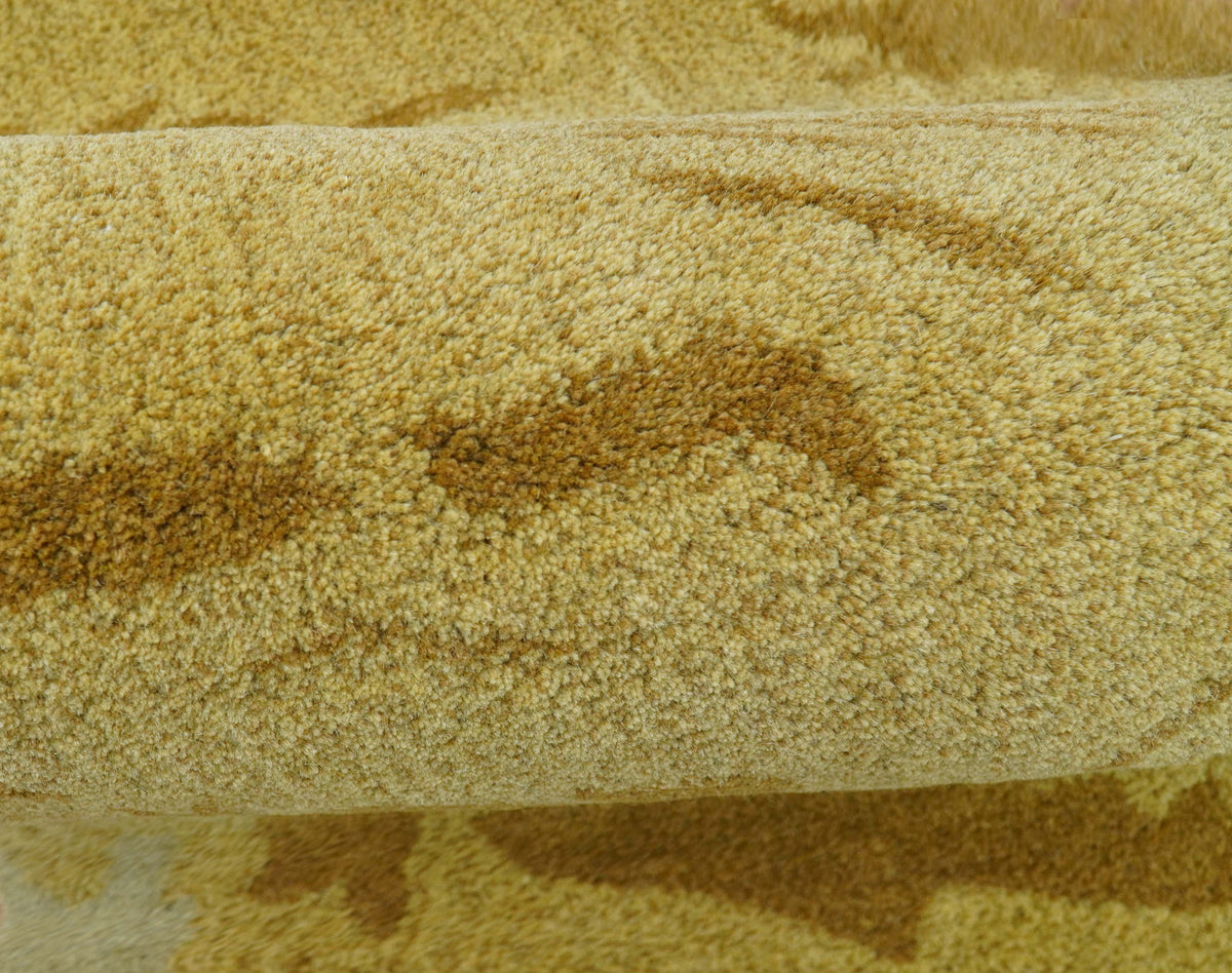Hand Tufted 2x3 Animal Camel Wool Area Rug.