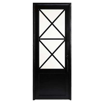 Artemis Single Iron Door with Regency Style and Glass, Perfect for Residential and Commercial Use