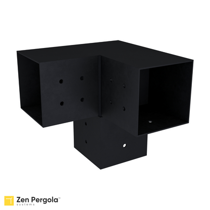 Pergola 3-Arm Post Bracket (for 4x4 Wood Posts).