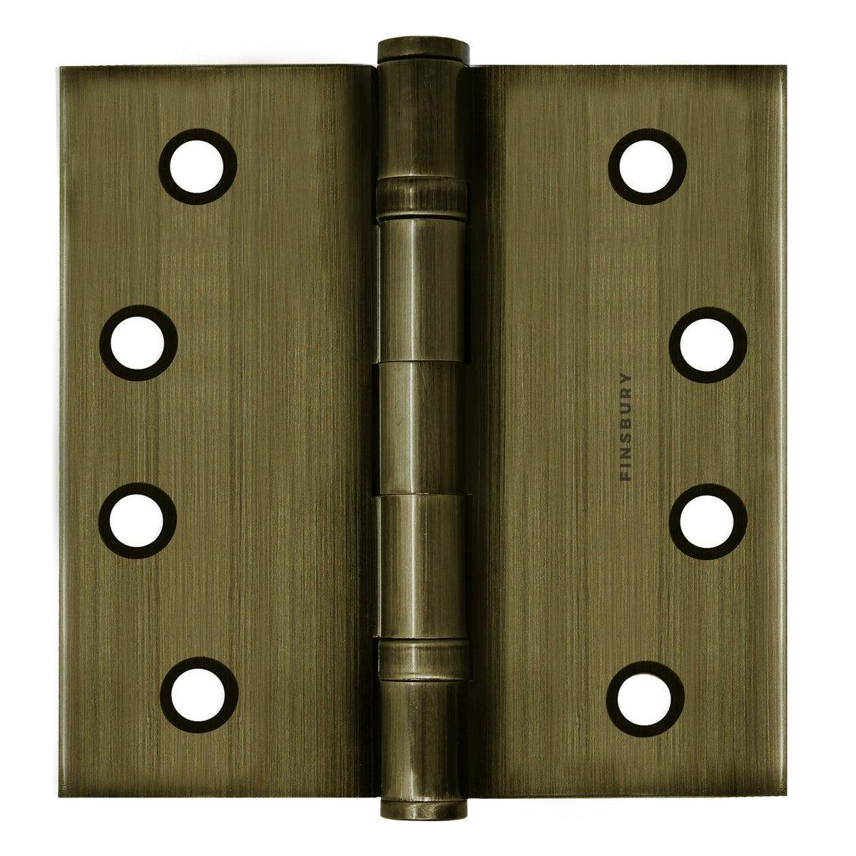 4.5 x 4.5 Inch Solid Brass Ball Bearing Door Hinge - Antique Brass.
