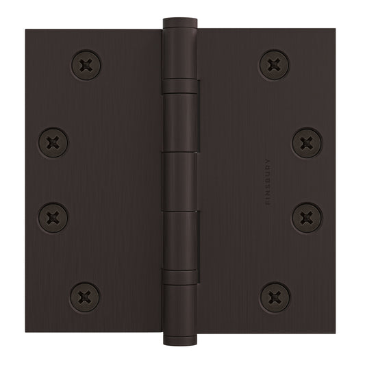 4x4 Inch Solid Brass Ball Bearing Door Hinge - Oil-Rubbed Bronze.