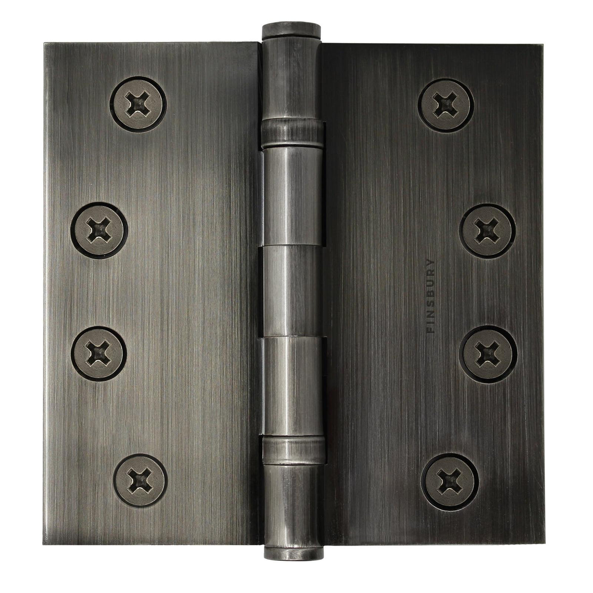 4x4 Inch Solid Brass Ball Bearing Door Hinge - Pewter.