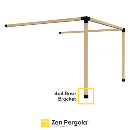 Pergola Base Bracket (for 4x4 Wood Posts).