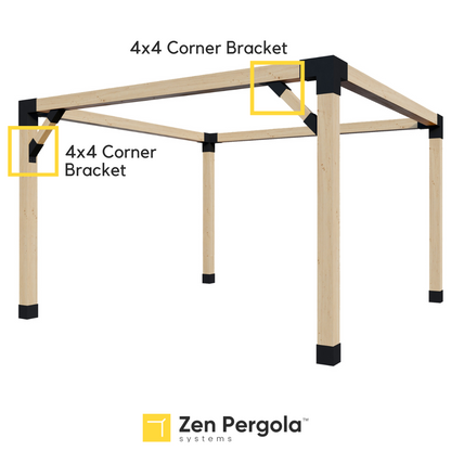 Pergola Support Bracket (for 4x4 Wood Posts).