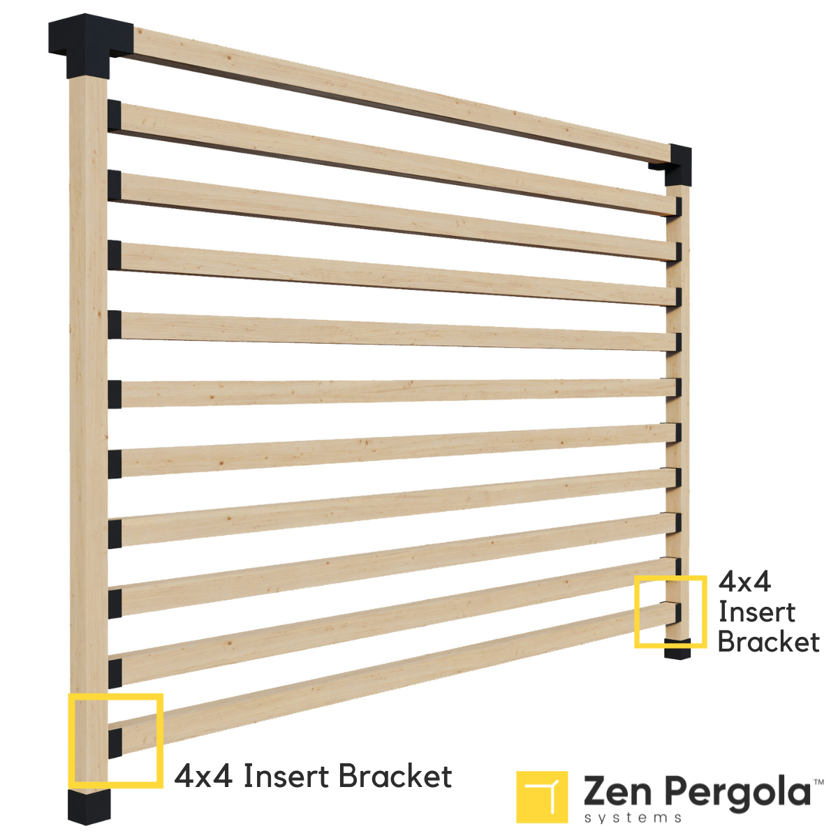 Pergola Insert Bracket (for 4x4 Wood Posts).
