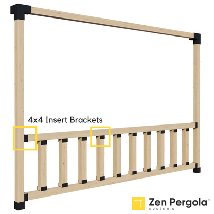 Pergola Insert Bracket (for 4x4 Wood Posts).