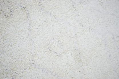 Ivory Modern Style Handmade Wool Area Rug.