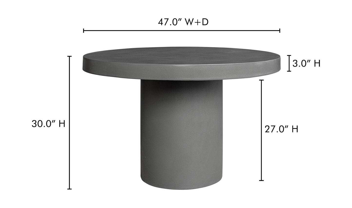 CASSIUS ROUND OUTDOOR DINING TABLE.
