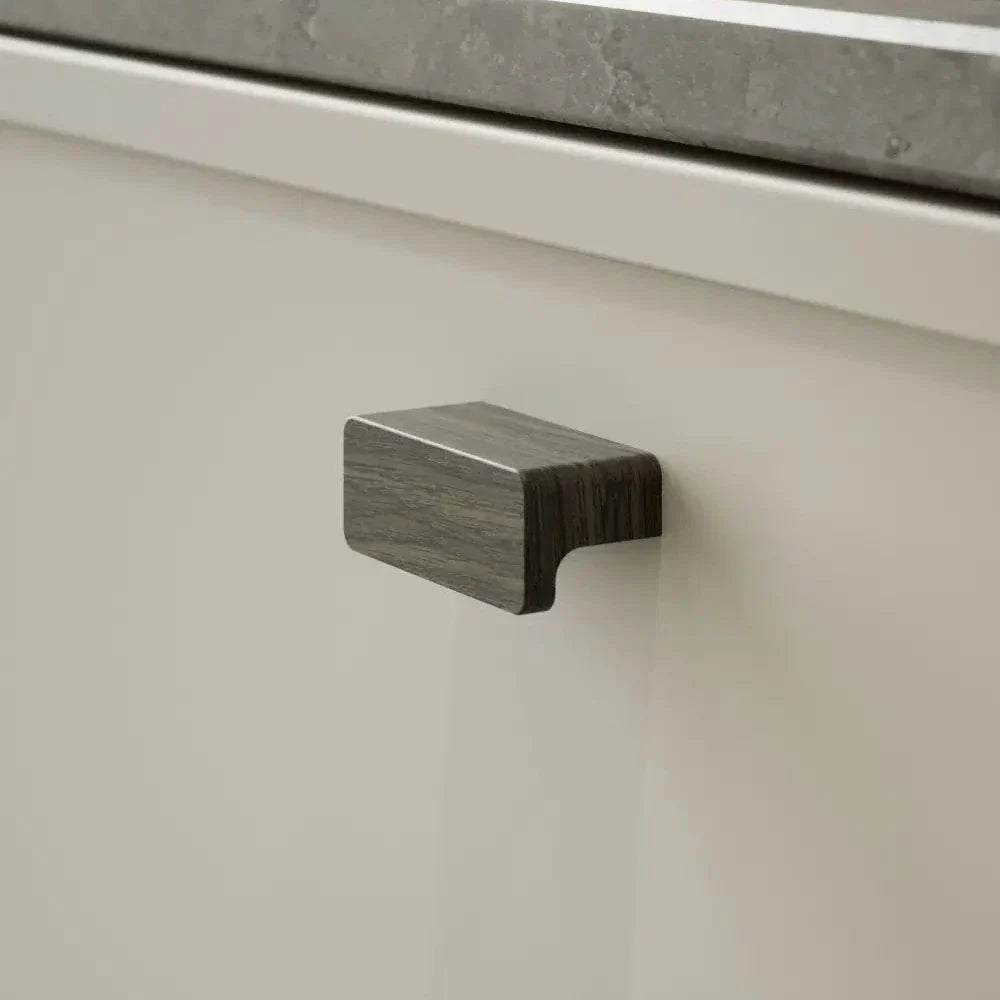 Dark Brown "Elan" Knob and Drawer Pulls.
