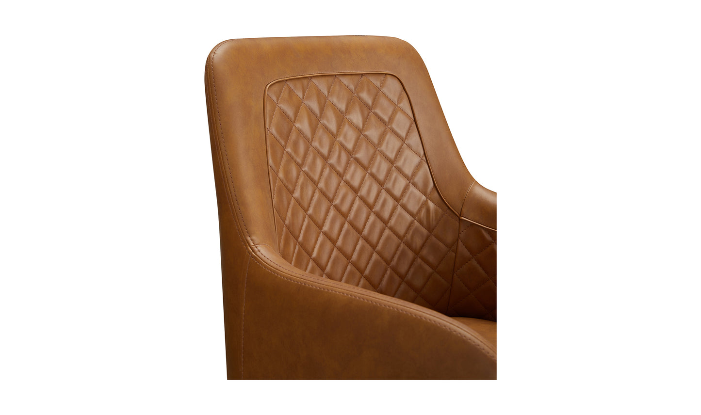 Cantata Dining Chair Tawny Vegan Leather - Set Of Two