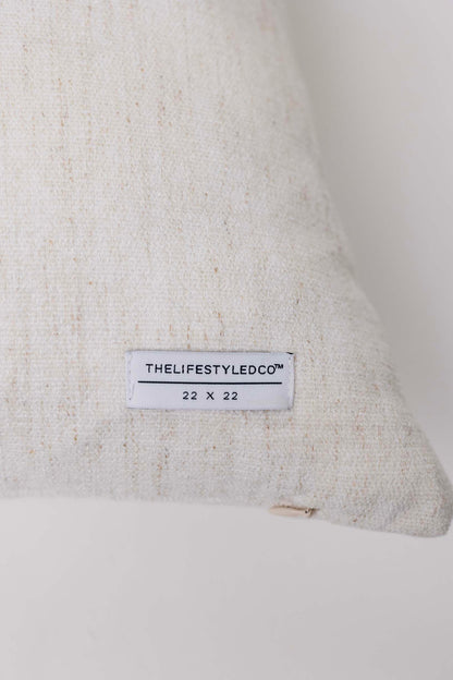 Whisper Slub Chenille Pillow - Bone - 2 Sizes